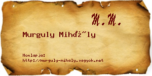 Murguly Mihály névjegykártya