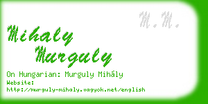 mihaly murguly business card